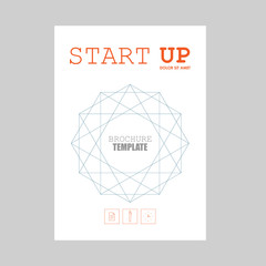 Brochure creative design with hexagon pattern