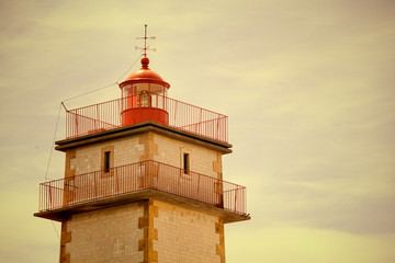Santa Marta Lighthouse in Cascais, Portugal.