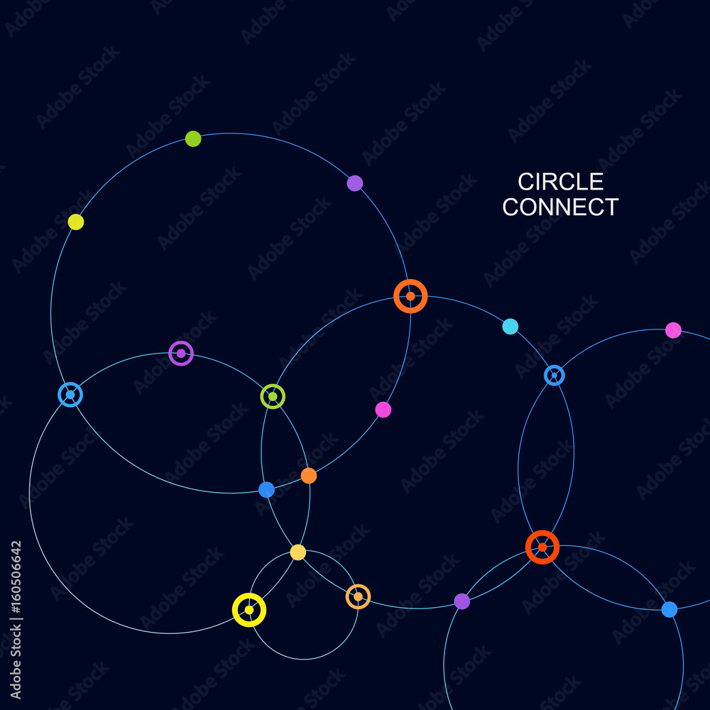 Poster network template. digital background with connections circle
