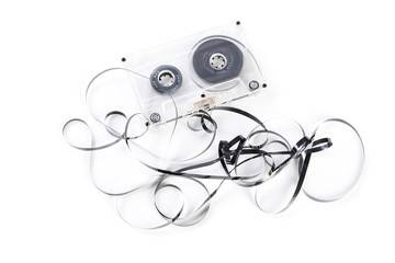 Cassette tape isolated on white background