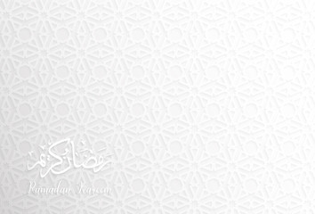 Ramadan backgrounds vector,Ramadan kareem on white abstract background.