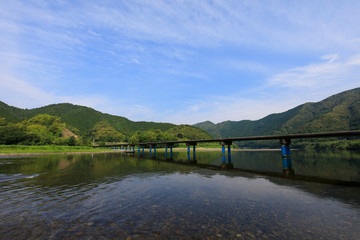 川の風景/佐田の沈下橋