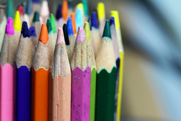 Assortment of a graphite and colored pencils