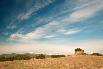 Obraz premium Sardegna, panorama di campagna in alta Marmilla