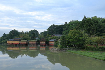 Obraz premium 長岡京天満宮八条ヶ池