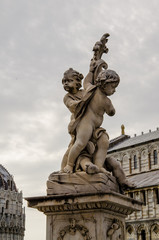 Statue in Pisa, Miracoli square 