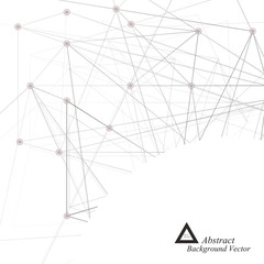 Abstract background. Deepening voluminous objects, from wavy lines