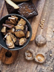 Tofu with shiitake mushroom