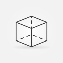 Cube outline icon