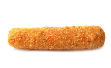 Cheese stick on white background