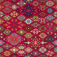 Seamless pattern. Vintage decorative elements. Hand drawn background. Islam, Arabic, Indian, ottoman motifs. Perfect for printing on fabric or paper.