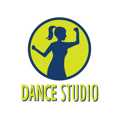 dance logo for dance school, dance studio. vector illustration