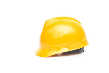 Construction Helmet, yellow safety helmet on white background