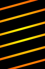 Glowing gradient golden lines across on black background. Digital abstract. Design element.