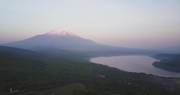 Morning glow of Mt. Fuji
Aerial view from lake Yamanaka No.1 
