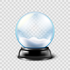Fototapeta na wymiar Christmas snow globe isolated vector