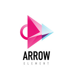 Vector arrow geometric design logo