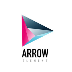 Vector arrow geometric design logo