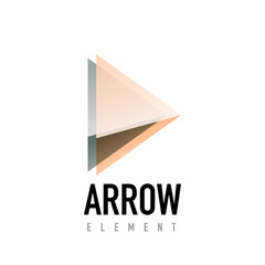 Fototapeta premium Vector arrow geometric design logo