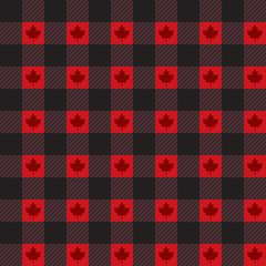 Seamless Canadian Plaid
