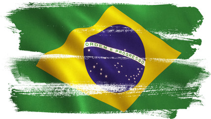 Brazil Flag Waving - Brazilian Texture