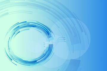 Technology Blue Abstract Mesh Background with Circuit System, Lines and Digital Shapes.  Futuristic technology Integrated circuit style. EPS10 Design Layout for Your Media Business.