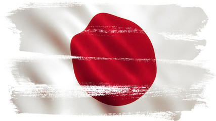 Japan Flag Waving - Japanese Background