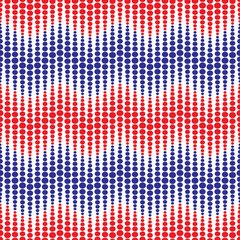 Vector seamless pattern.Abstract Festive design background concept in traditional American colors - red, white, blue. Modern stylish abstract texture. Template for print, textile and decoration.