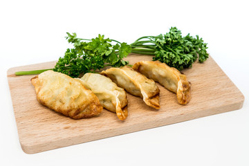 Chinese food Fried dumplings on plate