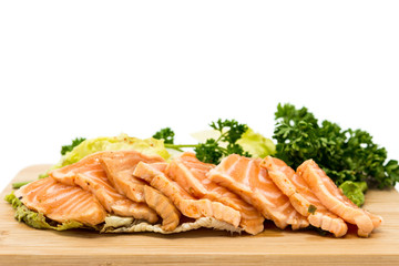 Salmon Tataki Japanese food salmon fillet