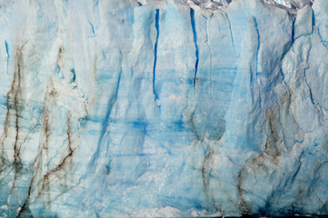 Naklejka premium front of Perito Moreno glacier, Patagonia, Argentina, with blue ice