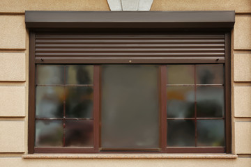 Building with modern plastic window