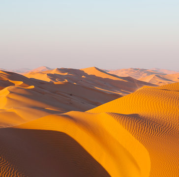 in oman old desert rub al khali the empty quarter and outdoor sand dune © lkpro
