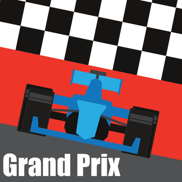 formula one / grand prix racing poster. vector illustration
