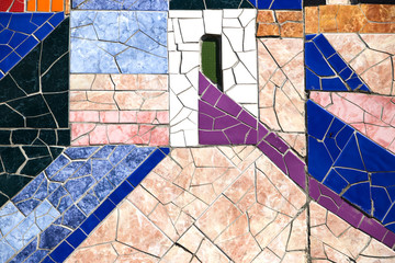 Texture multicolor mosaic tiles