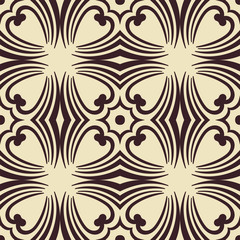 Abstract ornamental floral seamless pattern. Template can be used for fabric, textile, cloth, wrapping paper, oilcloth, and other design