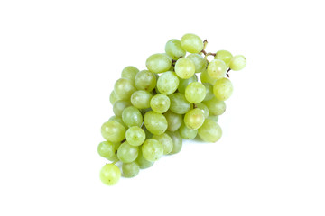 Bunch of Green Grapes on white background