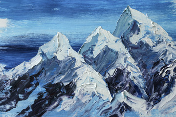 Beautiful oil painting, closeup
