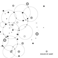 Technology abstract dot and circle connection