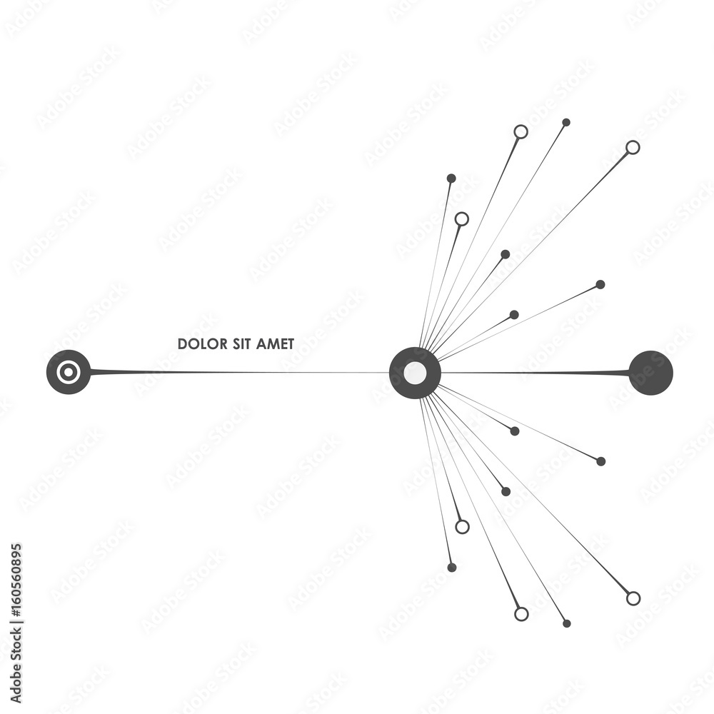 Poster geometric abstract connected line and dots