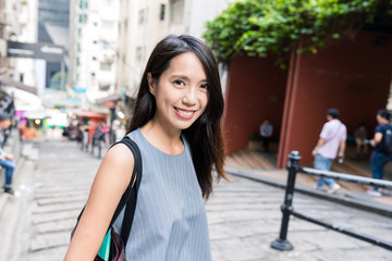 Woman travel in Hong Kong