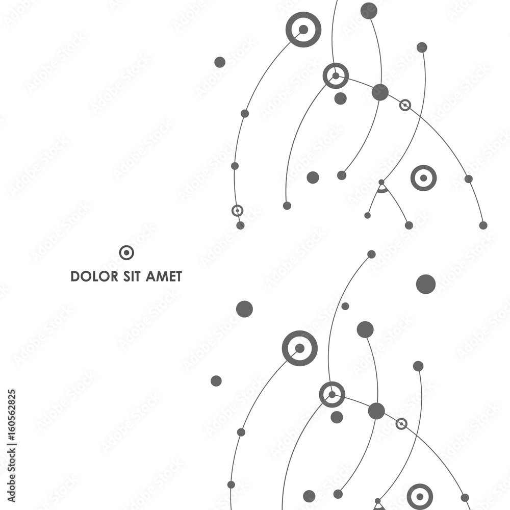 Poster abstract background with lines and dots. creative design for your