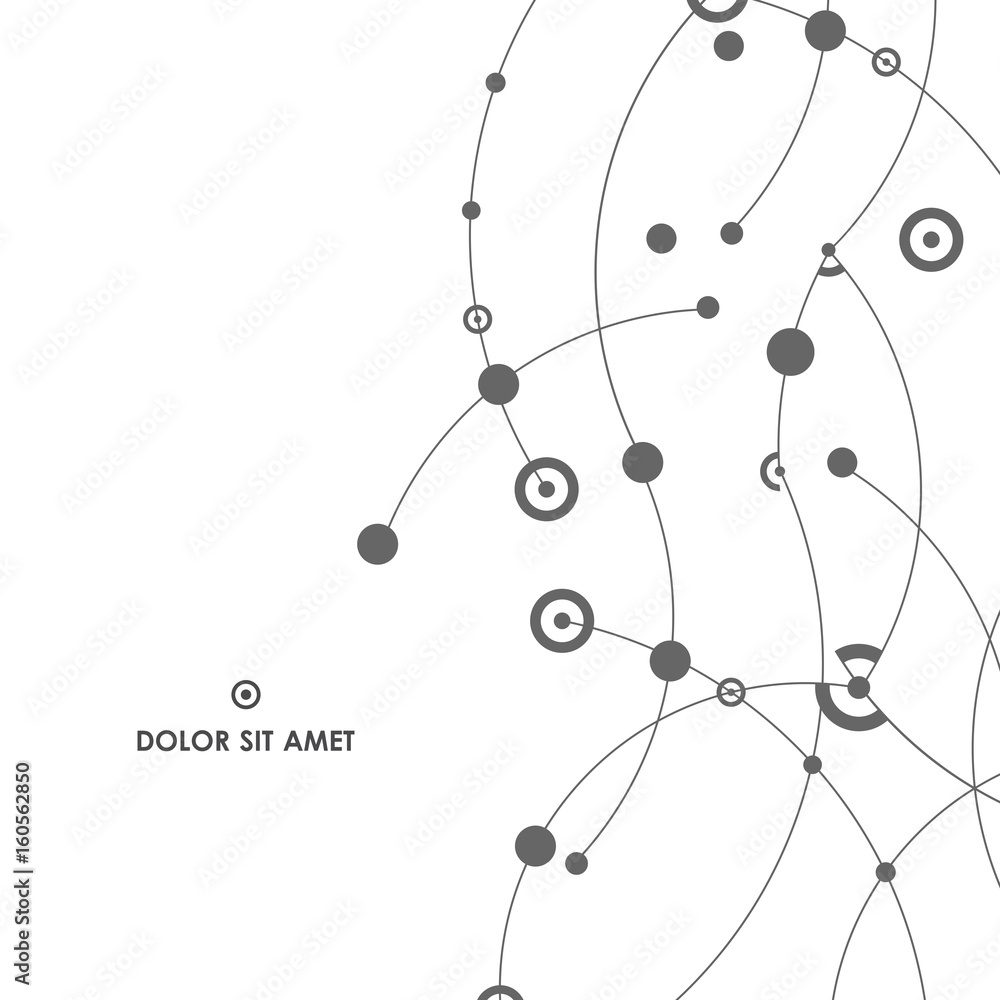 Poster abstract background with lines and dots. creative design for your
