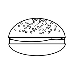 Hamburger isolated icon