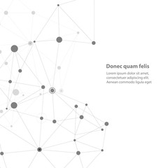 Modern vector design with elements of molecular bonds