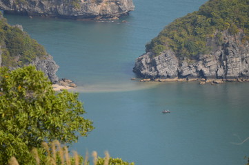 Sandbar between the island