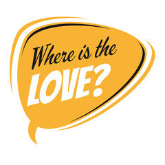 where is the love retro speech balloon