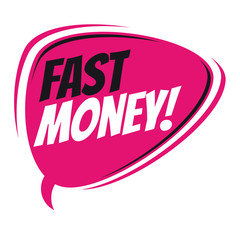 fast money vector speech balloon