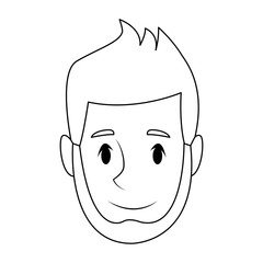 avatar man face male character vector illustration