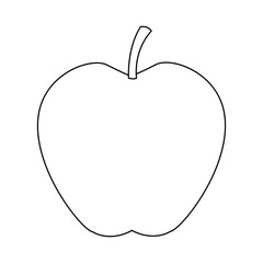fresh apple fruit tasty nutrition icon vector illustration